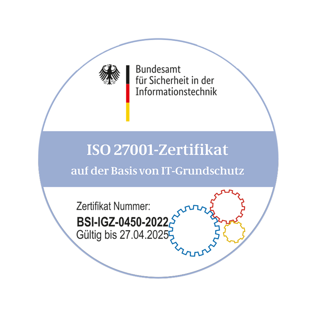 Logo ISO 27001-Zertifikat certification