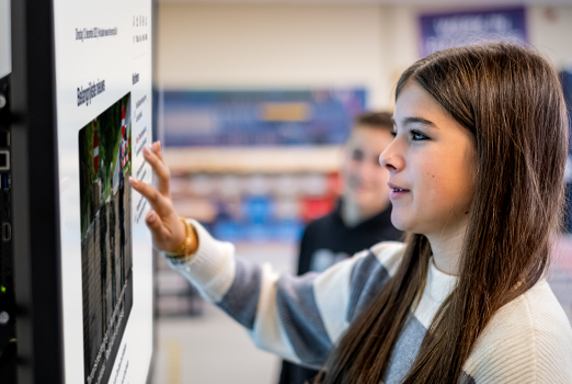 Student at work on a Prowise Touchscreen