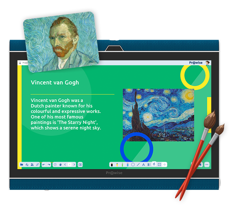 Tessa TeachAssist puts together her own presentation on Vincent van Gogh