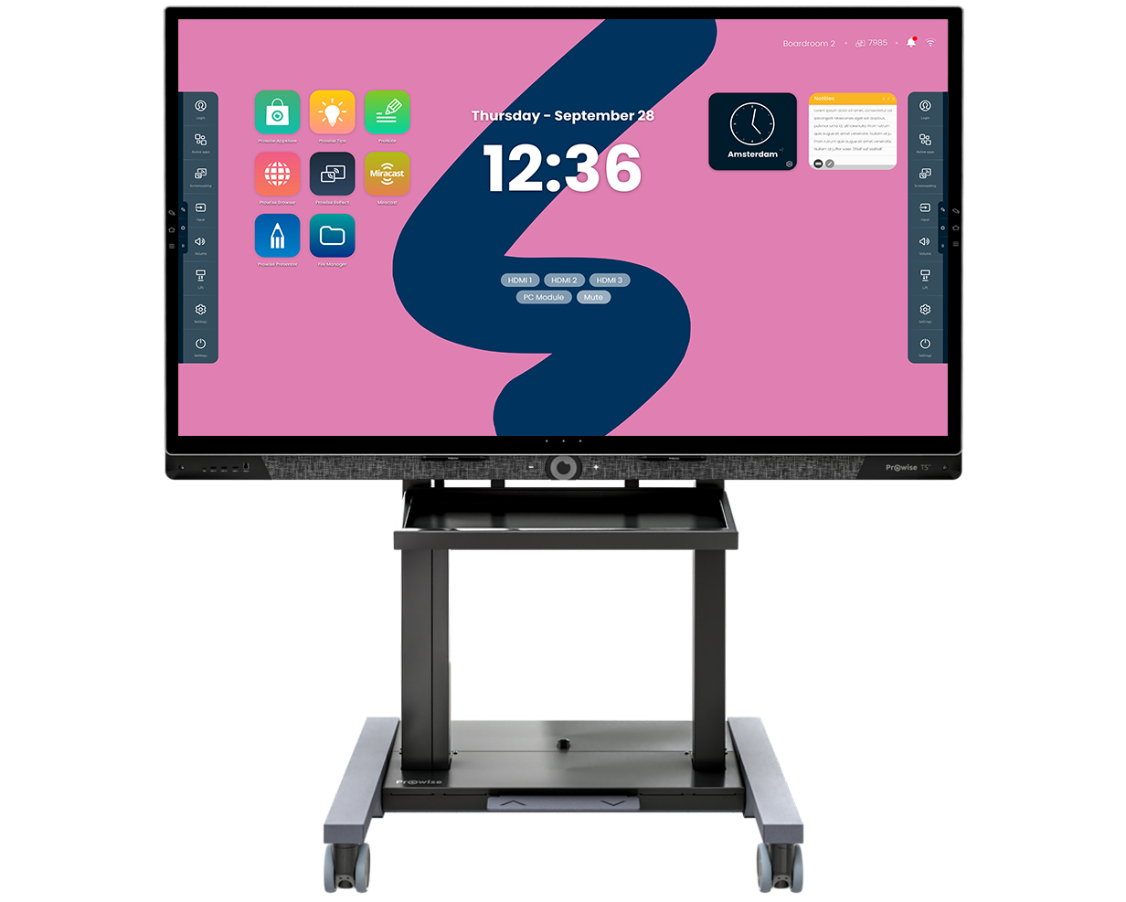 Interface de Prowise Touchscreen One 98 avec Neo Lift